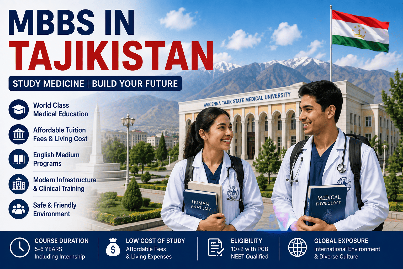 MBBS in Tajikistan 2026-27 | Fees, Universities & Eligibility